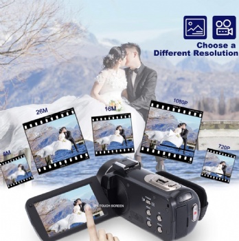 CofunKool Camcorder 1080P 26MP Video Camera WiFi Vlogging Camera for YouTube, 270° Flipping 3.0