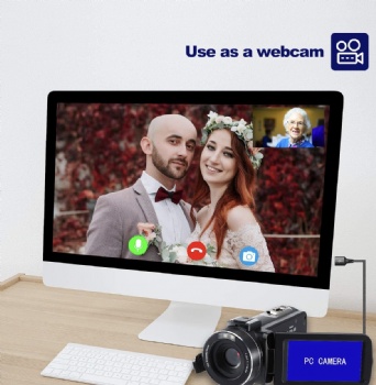 CofunKool Camcorder 1080P 26MP Video Camera WiFi Vlogging Camera for YouTube, 270° Flipping 3.0